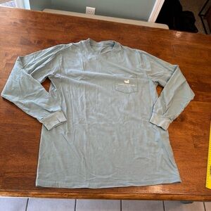 Men's Southern Marsh Long Sleeve Pocket Tee - Light blue size medium